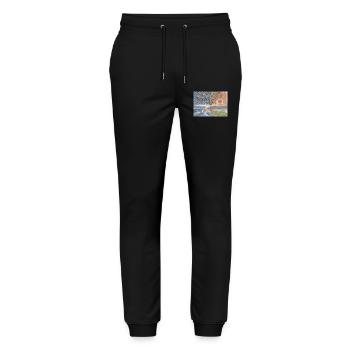 Saisons de sérénité : une harmonie en contraste - Pantalon de jogging bio MOVER Stanley/Stella unisexe - noir - Devant - Marisol (170cm) & Nik (191cm)