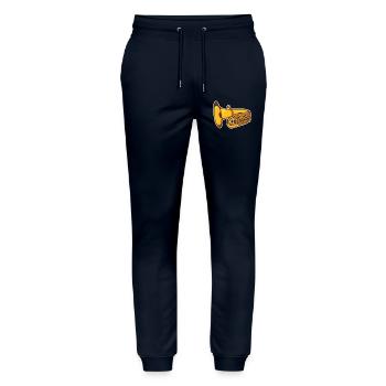 Tuba Sketch - Stanley/Stella Mover Unisex Organic Jogging Trousers - navy - Front - Marisol (170cm) & Nik (191cm)