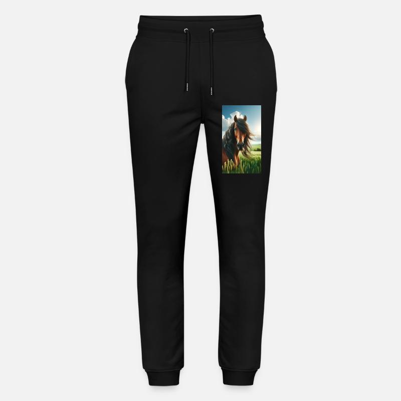 Braunes Pferd - Stanley/Stella Unisex Bio Jogginghose Mover  - Schwarz