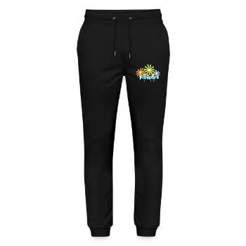 Flowers by Helfspawn - Stanley/Stella Mover Unisex Organic Jogging Trousers - black - Front - Marisol (170cm) & Nik (191cm)