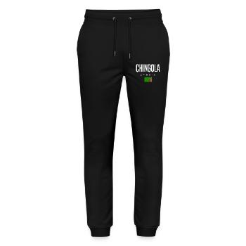 Chingola Sambia - Stanley/Stella Unisex Bio Jogginghose Mover  - Schwarz - Vorne - Marisol (170cm) & Nik (191cm)