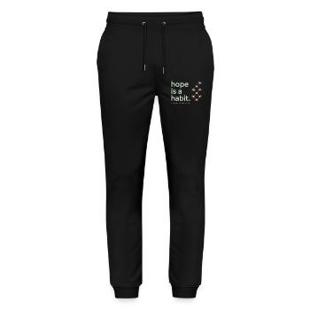 Mental health awareness, - Stanley/Stella Mover Unisex Organic Jogging Trousers - black - Front - Marisol (170cm) & Nik (191cm)