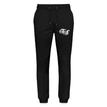 3D Glasses Retro Cinema Design - Stanley/Stella Mover Unisex Organic Jogging Trousers - black - Front - Marisol (170cm) & Nik (191cm)