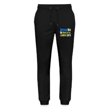 Positives Denken Inspirierend Motivation - Stanley/Stella Unisex Bio Jogginghose Mover  - Schwarz - Vorne - Marisol (170cm) & Nik (191cm)