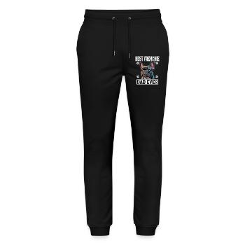 Best Frenchie Dad Ever - Stanley/Stella Mover Unisex Organic Jogging Trousers - black - Front - Marisol (170cm) & Nik (191cm)