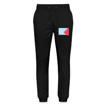 BLUE RED 2025 - Stanley/Stella Unisex Bio Jogginghose Mover  - Schwarz - Vorne - Marisol (170cm) & Nik (191cm)