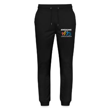 Fantastic since 1975 - born in 1975 - Stanley/Stella Mover Unisex Organic Jogging Trousers - black - Front - Marisol (170cm) & Nik (191cm)