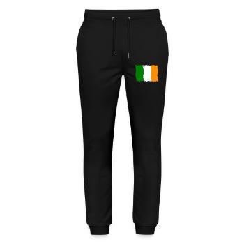 Irland ,Fahne Flagge Geschenk - Stanley/Stella Unisex Bio Jogginghose Mover  - Schwarz - Vorne - Marisol (170cm) & Nik (191cm)