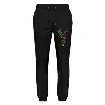 Tattoo Vogel marmoriert 2 - Stanley/Stella Unisex Bio Jogginghose Mover  - Schwarz - Vorne - Marisol (170cm) & Nik (191cm)
