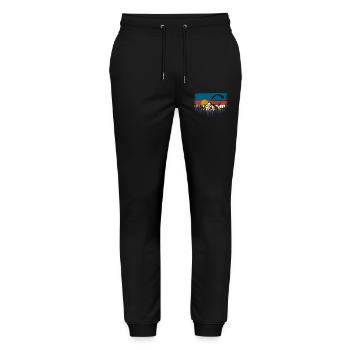 Sunset Ridge Paragliding Vista - Stanley/Stella Mover Unisex Organic Jogging Trousers - black - Front - Marisol (170cm) & Nik (191cm)