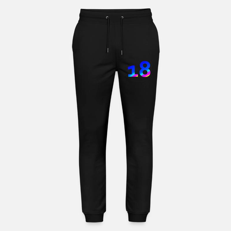 verschenken, 18 blauton mit Farbverlauf - Stanley/Stella Unisex Bio Jogginghose Mover  - Schwarz