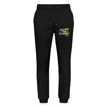 retro klassische Musik lustige Sprüche vintage - Stanley/Stella Unisex Bio Jogginghose Mover  - Schwarz - Vorne - Marisol (170cm) & Nik (191cm)