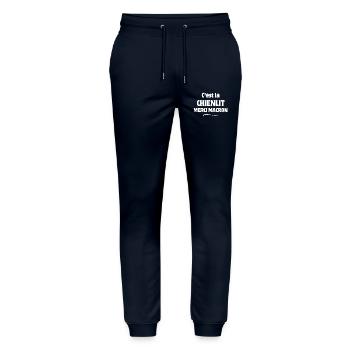 politicien, politique, voter - Pantalon de jogging bio MOVER Stanley/Stella unisexe - marine - Devant - Marisol (170cm) & Nik (191cm)