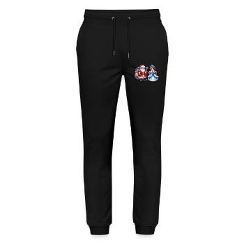 Ded Moroz Snegurotschka russischer Weihnachtsmann - Stanley/Stella Unisex Bio Jogginghose Mover  - Schwarz - Vorne - Marisol (170cm) & Nik (191cm)