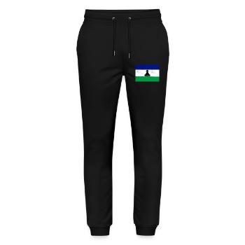 Drapeau du Lesotho - Pantalon de jogging bio MOVER Stanley/Stella unisexe - noir - Devant - Marisol (170cm) & Nik (191cm)