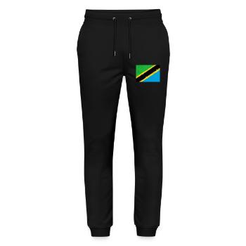 Flag of Tanzania - Stanley/Stella Mover Unisex Organic Jogging Trousers - black - Front - Marisol (170cm) & Nik (191cm)