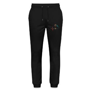 Heartbeat microphone - Stanley/Stella Mover Unisex Organic Jogging Trousers - black - Front - Marisol (170cm) & Nik (191cm)