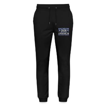 Graduated 2026 Bachelor's Degree Gift - Stanley/Stella Mover Unisex Organic Jogging Trousers - black - Front - Marisol (170cm) & Nik (191cm)
