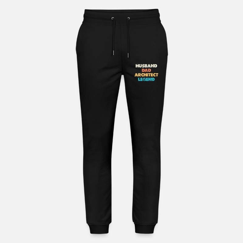 Husband Dad Architect Legend - Stanley/Stella Mover Unisex Organic Jogging Trousers - black