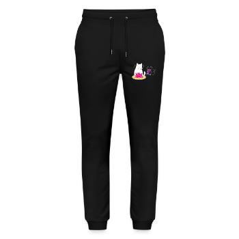 Handwerkerisches Katzenleben – Vom Rad zum Tee - Stanley/Stella Unisex Bio Jogginghose Mover  - Schwarz - Vorne - Marisol (170cm) & Nik (191cm)