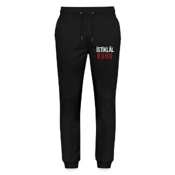 Spirit of Independence - Turkish Pride - Stanley/Stella Mover Unisex Organic Jogging Trousers - black - Front - Marisol (170cm) & Nik (191cm)