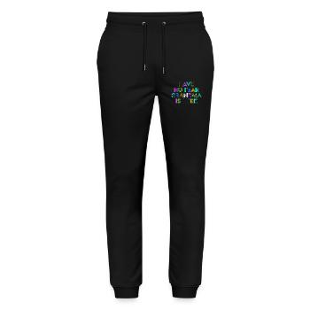 Grandma Cool Statement Grandma Grandmother Grandchild - Stanley/Stella Mover Unisex Organic Jogging Trousers - black - Front - Marisol (170cm) & Nik (191cm)