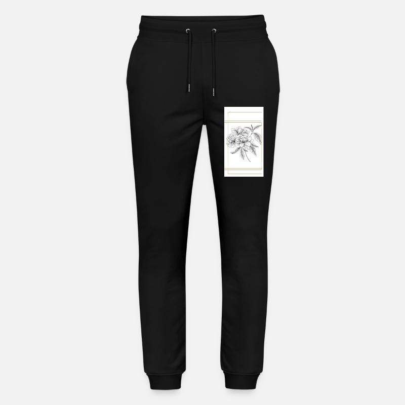 Flower - Stanley/Stella Unisex Bio Jogginghose Mover  - Schwarz