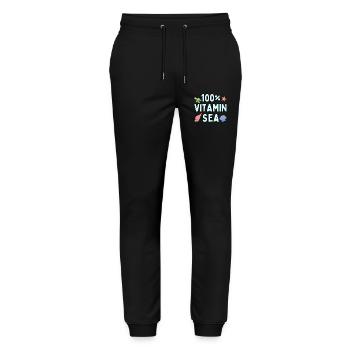 100 Prozent Vitamin Meer - Stanley/Stella Unisex Bio Jogginghose Mover  - Schwarz - Vorne - Marisol (170cm) & Nik (191cm)