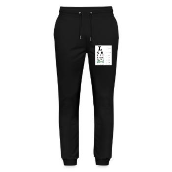 Tableau oculaire LGBTQIA+ - Pantalon de jogging bio MOVER Stanley/Stella unisexe - noir - Devant - Marisol (170cm) & Nik (191cm)