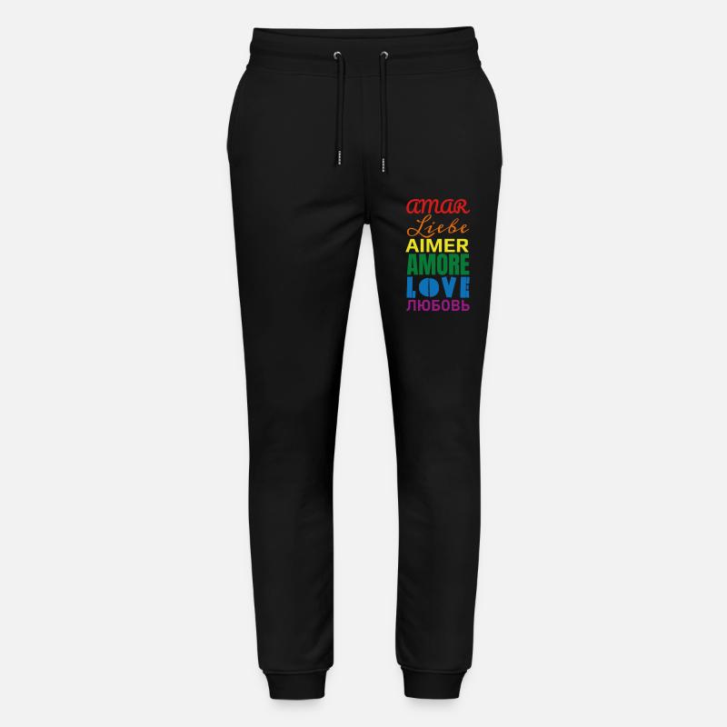 Liebe Regenbogen Sprachen - Stanley/Stella Unisex Bio Jogginghose Mover  - Schwarz
