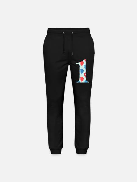 1st anniversary balloon - Stanley/Stella Mover Unisex Organic Jogging Trousers - black