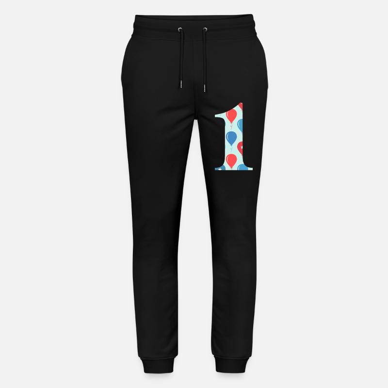 1st anniversary balloon - Stanley/Stella Mover Unisex Organic Jogging Trousers - black