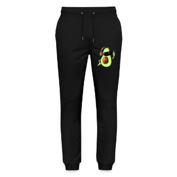 Avocado _ 02 - Stanley/Stella Mover Unisex Organic Jogging Trousers - black - Front - Marisol (170cm) & Nik (191cm)