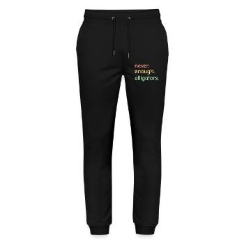 Never Enough Alligators - Alligator Lovers - Stanley/Stella Unisex Bio Jogginghose Mover  - Schwarz - Vorne - Marisol (170cm) & Nik (191cm)