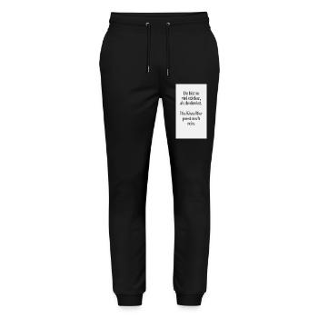 Du bist stärker - Stanley/Stella Unisex Bio Jogginghose Mover  - Schwarz - Vorne - Marisol (170cm) & Nik (191cm)