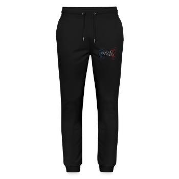 Creative Paris Souvenir in France Colors - Stanley/Stella Mover Unisex Organic Jogging Trousers - black - Front - Marisol (170cm) & Nik (191cm)