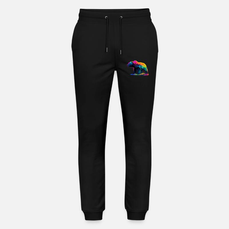 Bär in den Bergen - Stanley/Stella Unisex Bio Jogginghose Mover  - Schwarz
