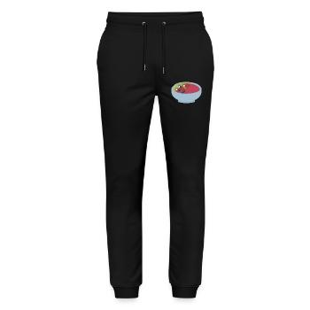 Frucht-Smoothie-Schüssel-Illustration - Stanley/Stella Unisex Bio Jogginghose Mover  - Schwarz - Vorne - Marisol (170cm) & Nik (191cm)
