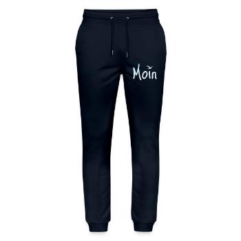 Moin Möwe - Stanley/Stella Unisex Bio Jogginghose Mover  - Navy - Vorne - Marisol (170cm) & Nik (191cm)