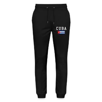 Cuba Flagge - Stanley/Stella Unisex Bio Jogginghose Mover  - Schwarz - Vorne - Marisol (170cm) & Nik (191cm)