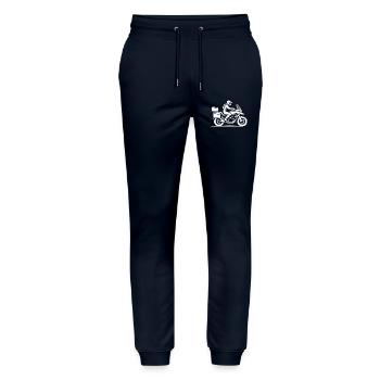 Pure Ride Adventure - Pantalon de jogging bio MOVER Stanley/Stella unisexe - marine - Devant - Marisol (170cm) & Nik (191cm)