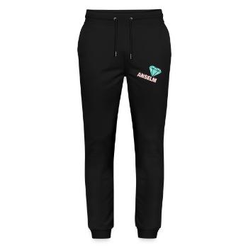 Diamant Anselm - Pantalon de jogging bio MOVER Stanley/Stella unisexe - noir - Devant - Marisol (170cm) & Nik (191cm)