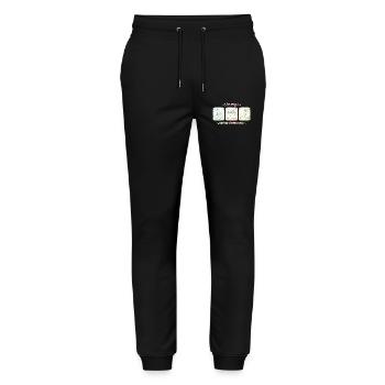 In My Spring Cheese Era Kawaii Pastel Coquette - Stanley/Stella Mover Unisex Organic Jogging Trousers - black - Front - Marisol (170cm) & Nik (191cm)