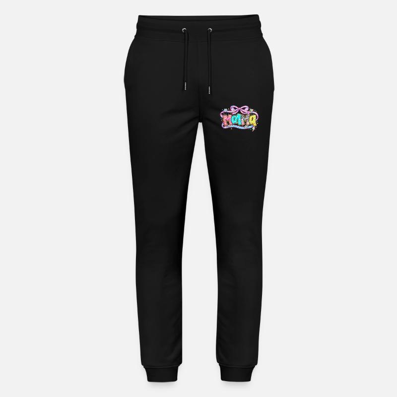 Mama-Geschenk: Retro Mama-Optik und Glitzer - Stanley/Stella Unisex Bio Jogginghose Mover  - Schwarz