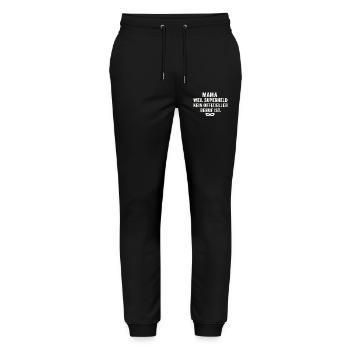 Mama: Weil Superheld Kein Offizieller Beruf Ist - Stanley/Stella Unisex Bio Jogginghose Mover  - Schwarz - Vorne - Marisol (170cm) & Nik (191cm)