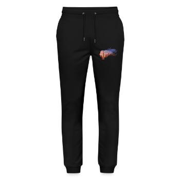 Paris Woman Skyline French Fashion T Shirt - Stanley/Stella Mover Unisex Organic Jogging Trousers - black - Front - Marisol (170cm) & Nik (191cm)