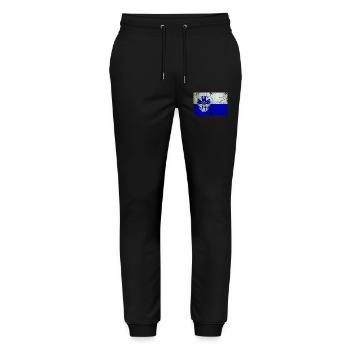 t-shirt flag of Arnhem grunge effect Nederland - Stanley/Stella Mover Unisex Organic Jogging Trousers - black - Front - Marisol (170cm) & Nik (191cm)