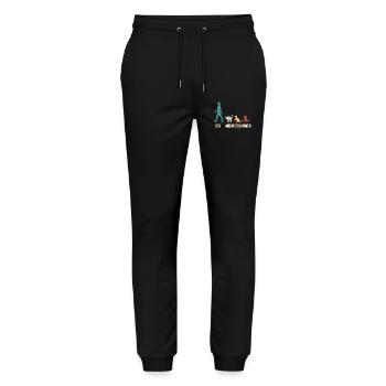 Ich Meine Follower Katzen - Stanley/Stella Unisex Bio Jogginghose Mover  - Schwarz - Vorne - Marisol (170cm) & Nik (191cm)
