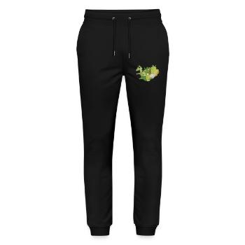 Islande Holiday Road Road Ring Road Glacier - Pantalon de jogging bio MOVER Stanley/Stella unisexe - noir - Devant - Marisol (170cm) & Nik (191cm)