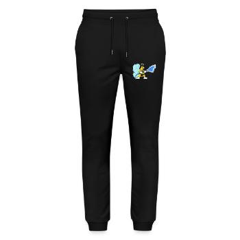 Bee Firefighter Fire Hose Fire Brigade - Stanley/Stella Mover Unisex Organic Jogging Trousers - black - Front - Marisol (170cm) & Nik (191cm)